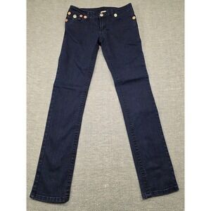 True Religion Billy Super T Jeans Mens 28 Dark Indigo Straight Leg Made in USA